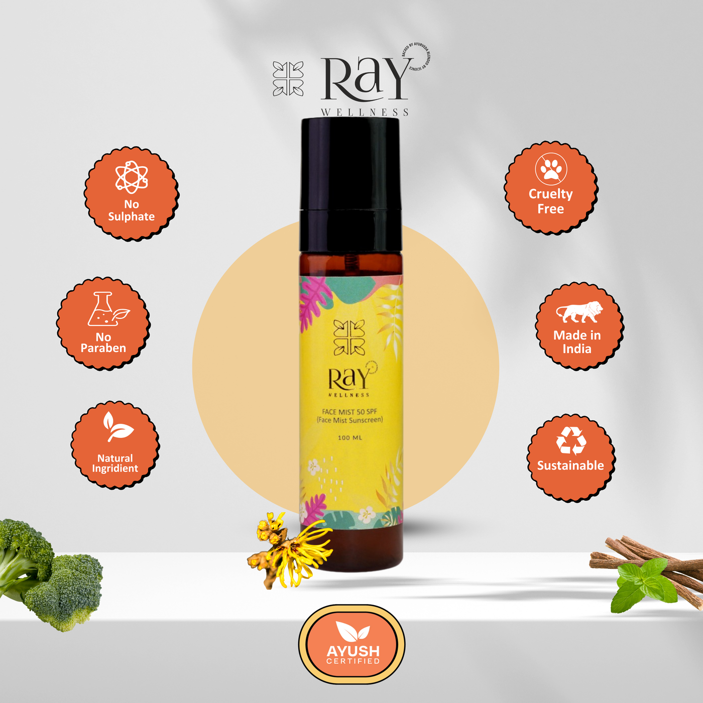 Non-Comedogenic Sunscreen Mist Spray for Students | Ray Wellness