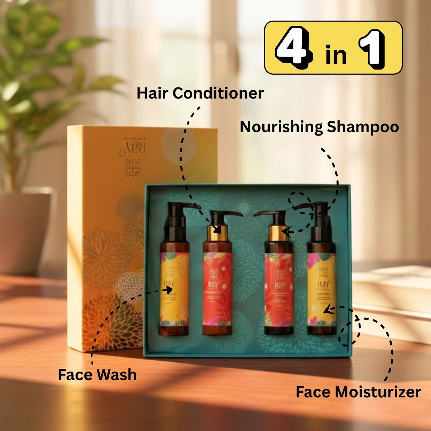 Hamper 1 : Nourishing Shampoo, Hair Conditioner, Body Wash & Body Moisturizer