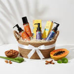 Hamper 3 : Travel Pack - Nourishing Shampoo, Hair Conditioner, Face Wash, Body Wash, Body Moisturizer & Face Sunscreen Mist SPF 50 | 30 ml X 6
