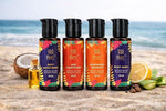 Travel Toiletry Kit with Premium Cosmetic Bag | Shampoo, Conditioner, Body Wash & Body Lotion (30ml Each) | Leakproof Travel Essentials
